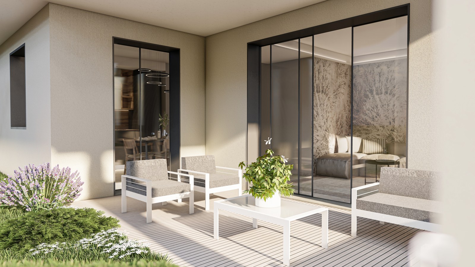 Villa indipendente di nuova costruzione con giardino - Rendering illustrativo